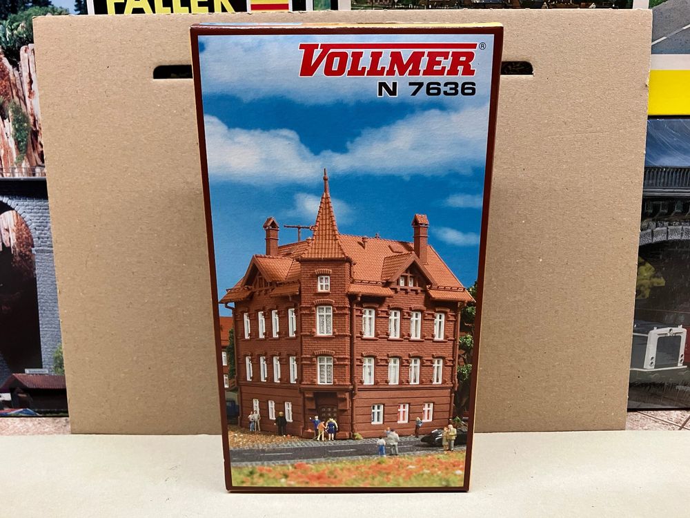 Vollmer 47636 Eisenbahner-Wohnhaus Eckhaus - Spur N Gebäude Modellbahn