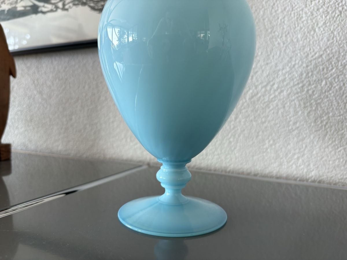 Vasen & Gefässe: Opalina Vase blau 60er – Gebraucht aus Bellach von 2ndBox 2