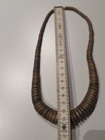 Kette, grau braun, Holz, Modeschmuck