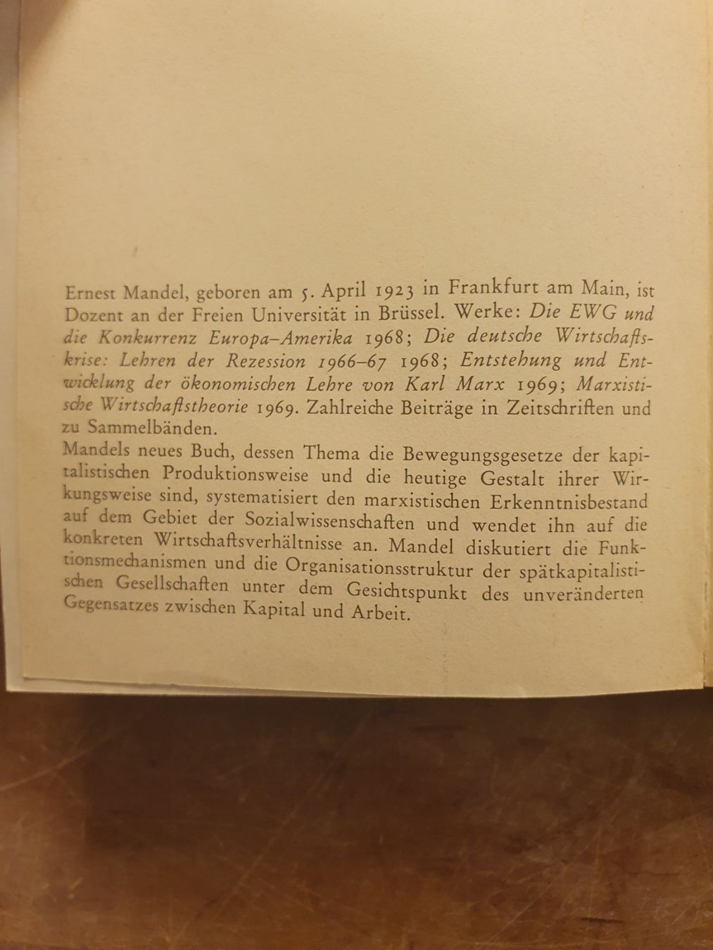 Libri: Der Spätkapitalismus - Ernest Mandel - Suhrkamp – Usato da Zürich venduto da loosebone 1