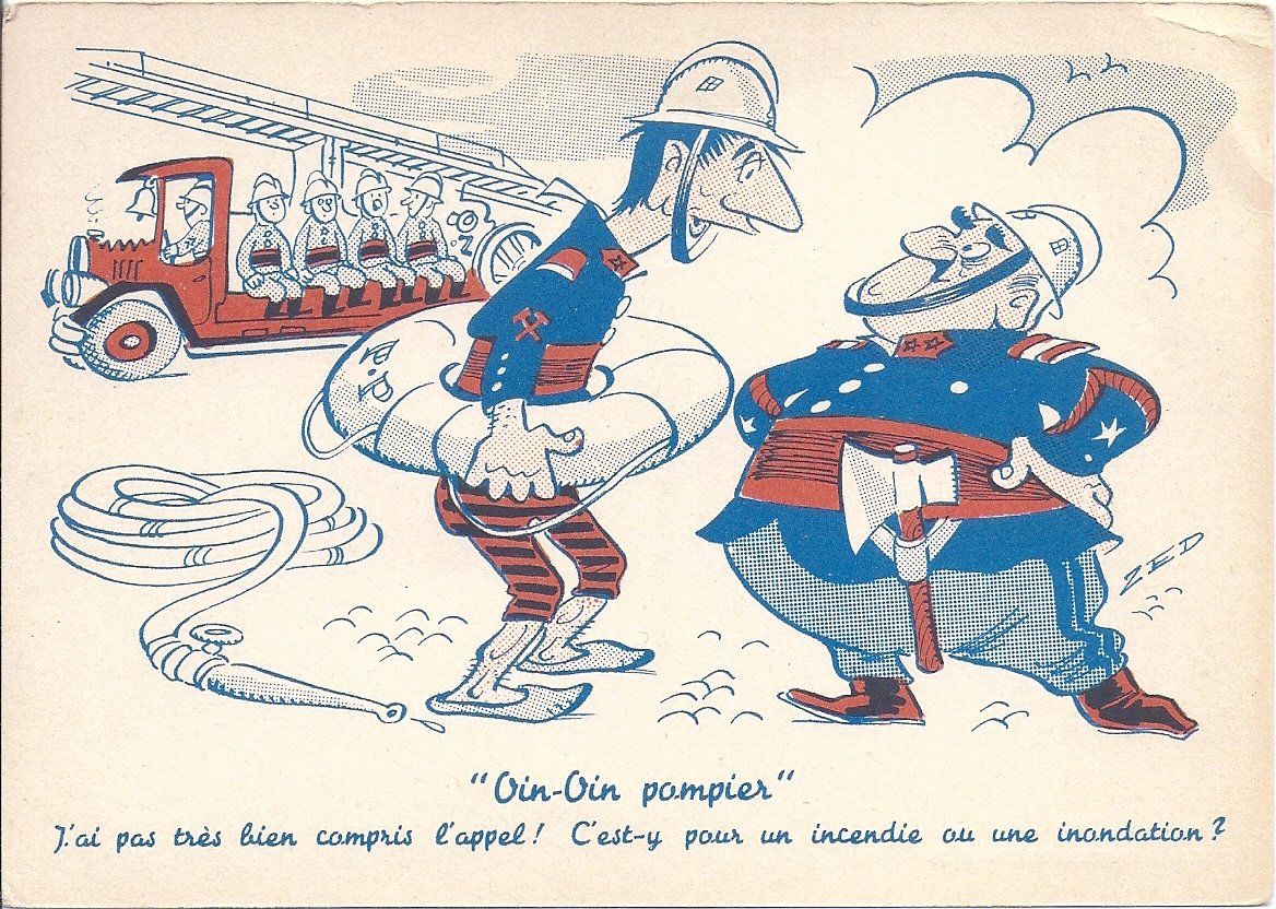 Cartes postales: POMPIER, Oin Oin pompier – Neuf (Voir description) à Les Verrières par Scampi0