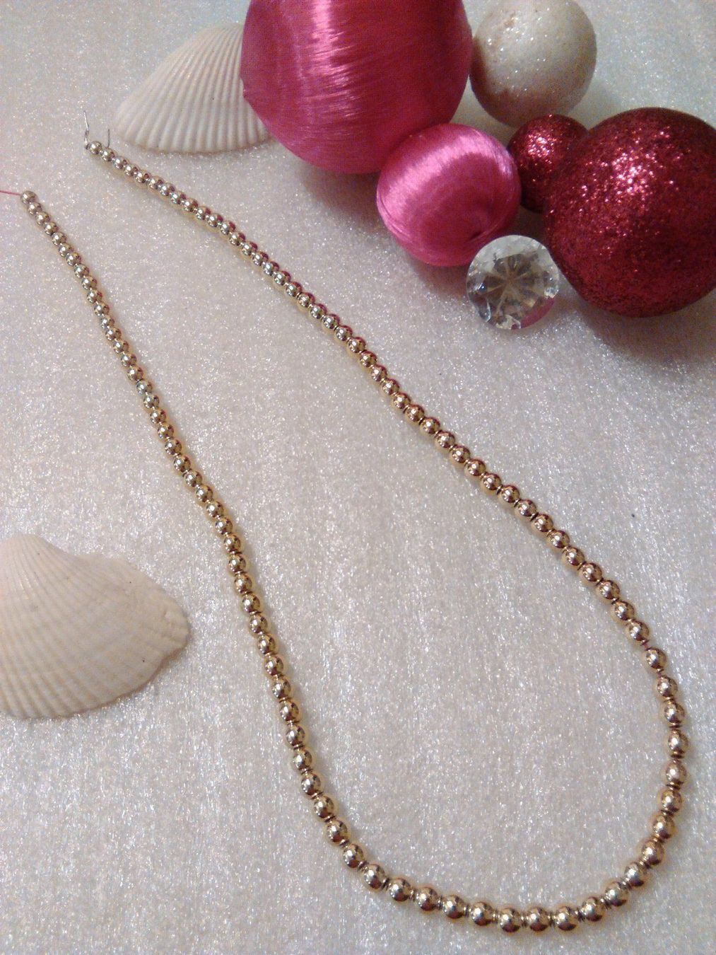 Ketten: ECHT HÄMETIT STRAND KETTE;GOLD FARBE – Neu (gemäss Beschreibung) aus Basel von bijoutrie_4 3