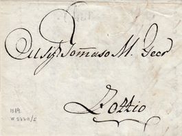 1819 CHUR in Schreibschrift auf Brief mit Inhalt -> Zozzio
