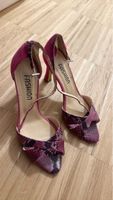 Pinke Sommer Sandalen mit Schlangenmuster, Grösse 38