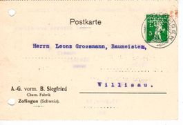 PK, Zofingen - Perfin 1914