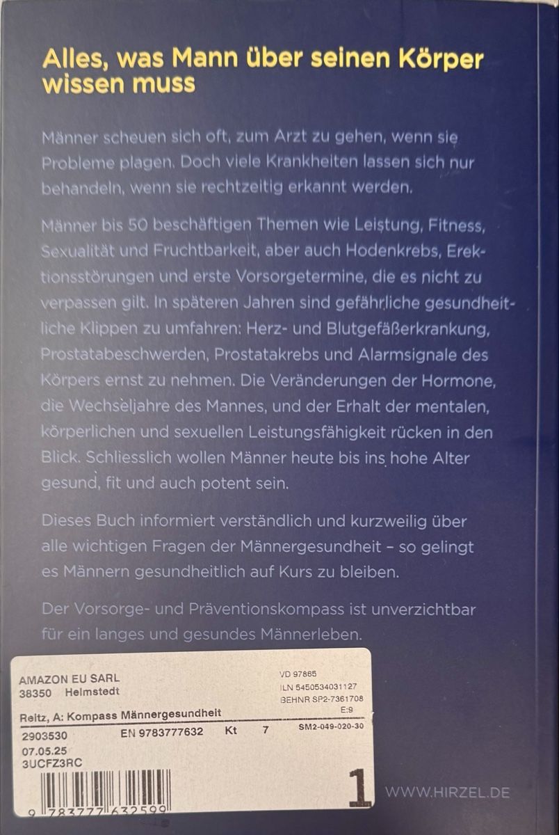 Libri: Kompass Männer-Gesundheit – Nuovo (secondo la descrizione) da Wettswil venduto da osoma99 1
