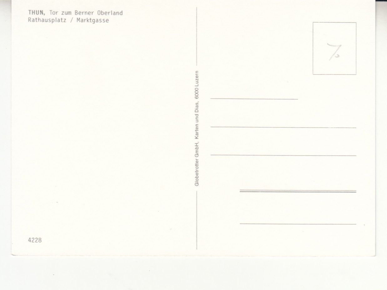 Cartoline postali: Thun ca. 1980 – Usato da Bürglen TG venduto da StampGraf 1
