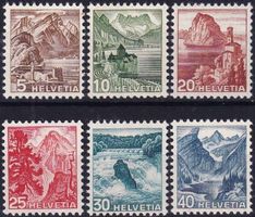 1948, Farbänderungen Nr. 285-290, Serie sauber postfr.**