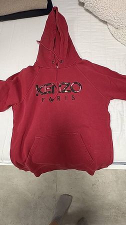 Felpa Kenzo con cappuccio rossa taglia M usata