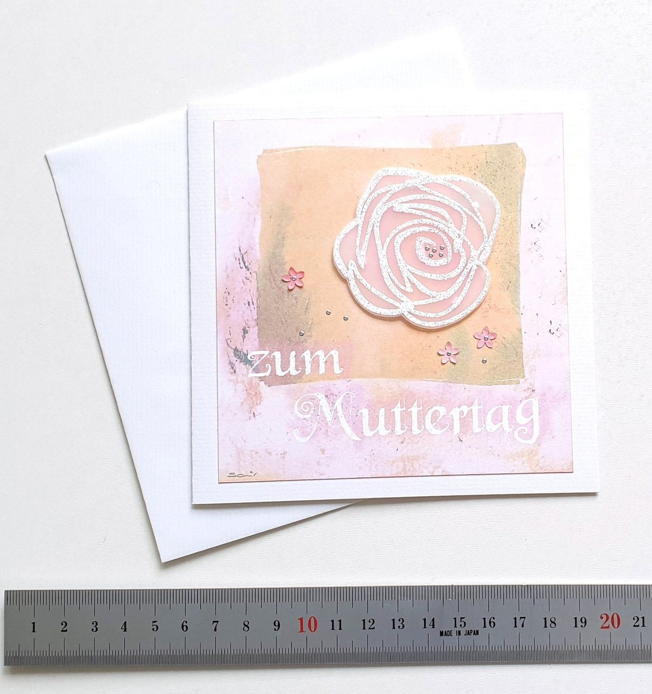Cartoline: ✨ Edel schimmernde HANDGEMACHTE Muttertagskarte – Nuovo e nell'imballaggio originale da Rüti ZH venduto da shanenya 2