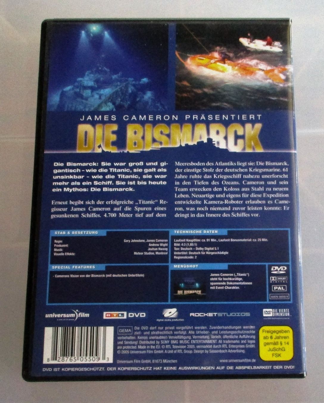 Tutti i DVDs: DIE BISMARCK - James Cameron DVD – Usato da Wattwil venduto da Muriel10 1