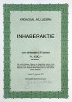 Kronosal AG Luzern - 1972