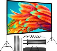 100" Beamer Leinwand 16:9 Stativ faltbar Heimkino draußen