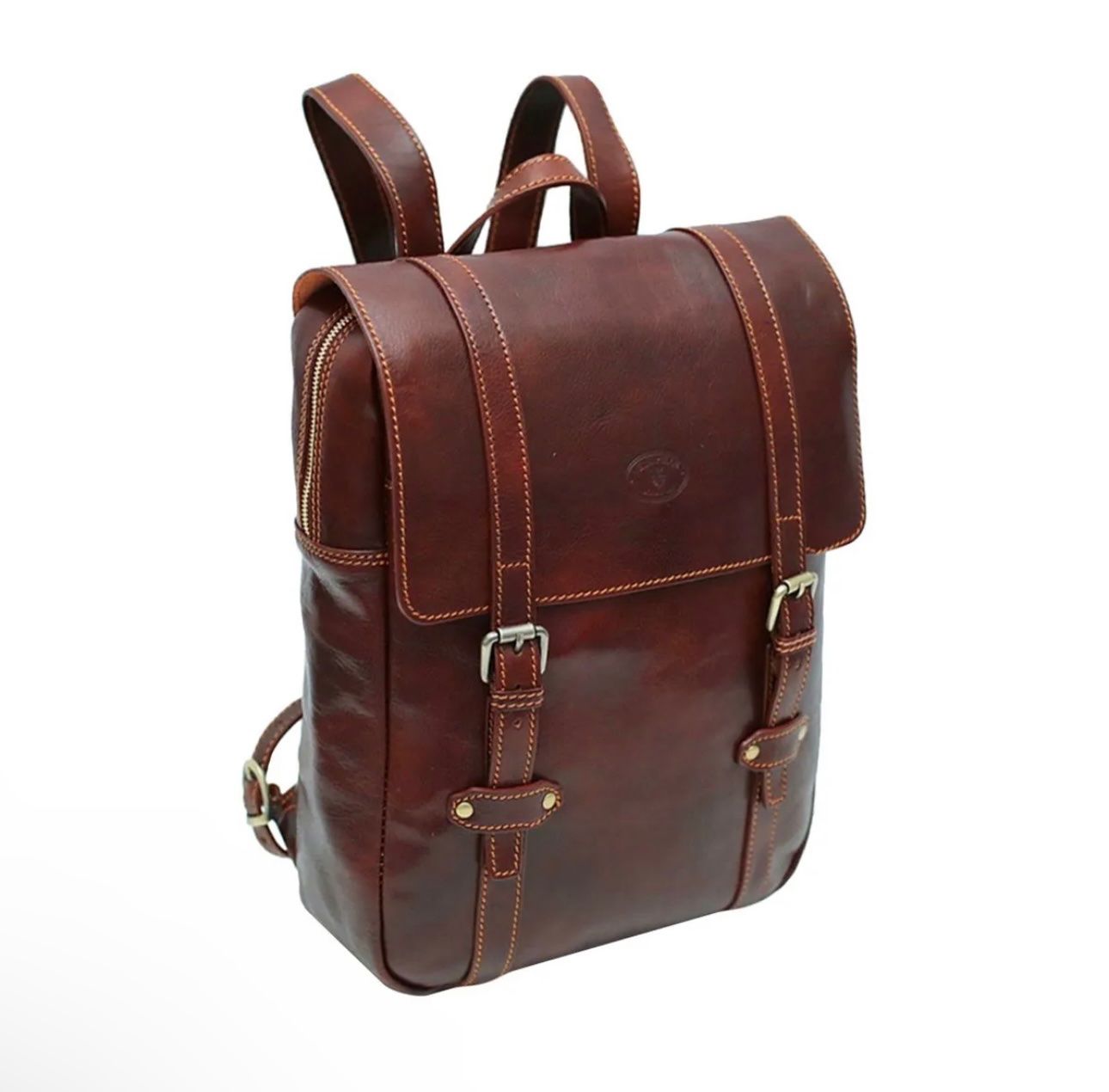 Zaini: Lederrucksack Fiorentino - Farbe: Braun – Nuovo e nell'imballaggio originale da Wittenbach venduto da WWW.DRILUBAGS.CH 6
