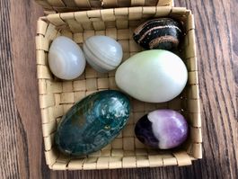 6 Eier Steineier Halbedelsteine Mineralien