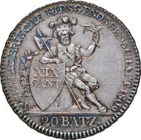 20 Batzen 1809 Aargau NGC MS62