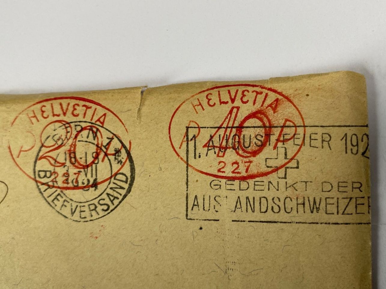 Buste & buste per spedizione: Briefmarken / Beleg / Flaggenstempel – Usato da Zollikofen venduto da Paul-42 1