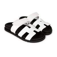 Hermès Chypre Sandalen weiss - Gr. 40