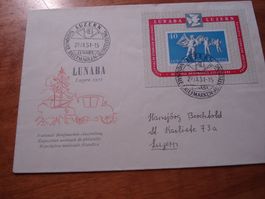 Brief Block LUNABA 1951, Sonder-o Luzern, gelaufen