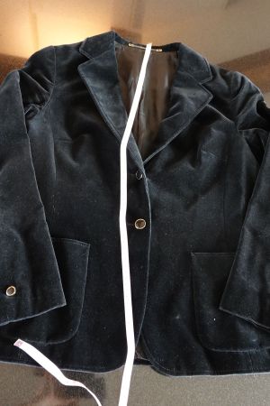 Samt blazer Schwarz Goldix Gold 40