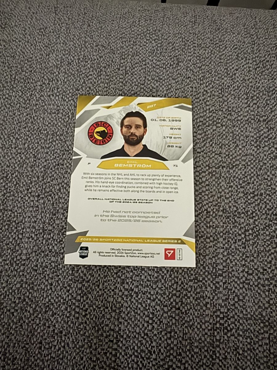 Sportzoo Carte collezionabili: Sportzoo Emil Bemström 04/30 – Nuovo (secondo la descrizione) da Bellinzona venduto da spa_69zv 1