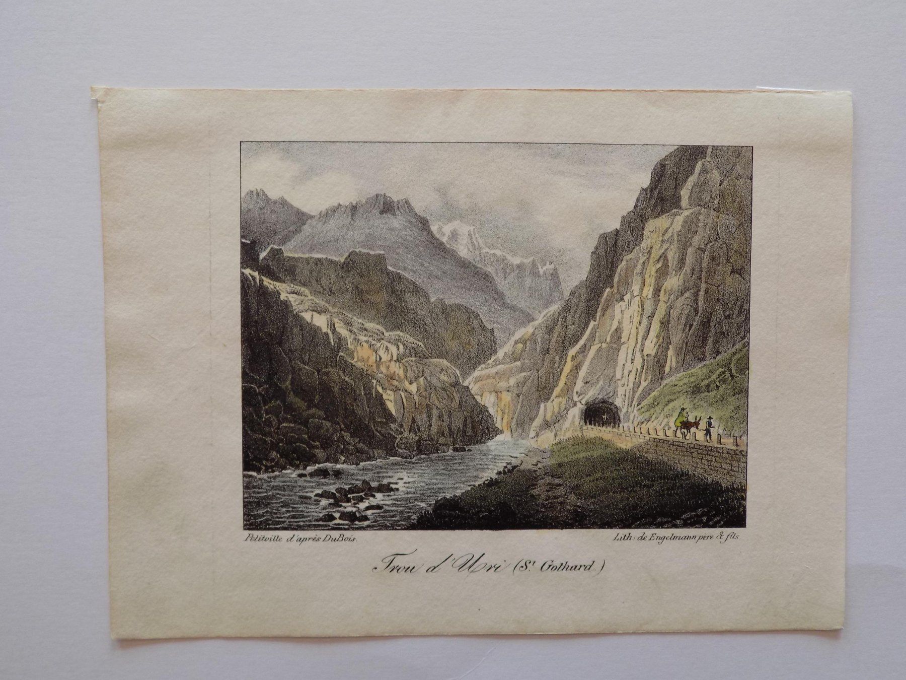 Incisioni: Tour d'Uri Urnerloch Lithographie – Usato da Risch venduto da Antikfee