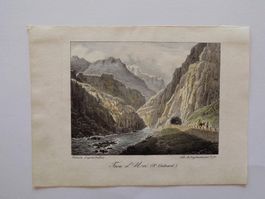 Tour d'Uri Urnerloch Lithographie