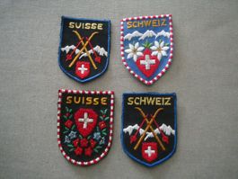 4 Badge - Aufnäher - Souvenir Schweiz