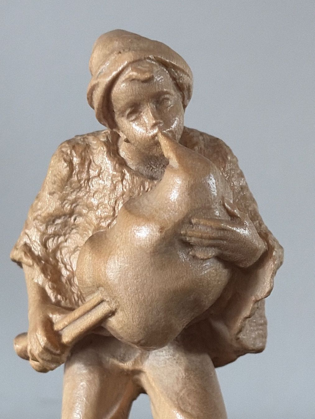 Statuette: Krippenfigur, Hirte mit Dudelsack, Holz, handgeschnitzt – Usato da Luzern venduto da Jiggy_8898 1