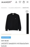 pull Lacoste noir coupe classique taille M neuf