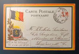 BELGIEN, Feldpostkarte nach LONDON 1917