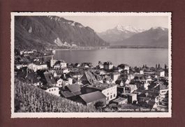 MONTREUX - Vue partielle et Dents du Midi - 1945