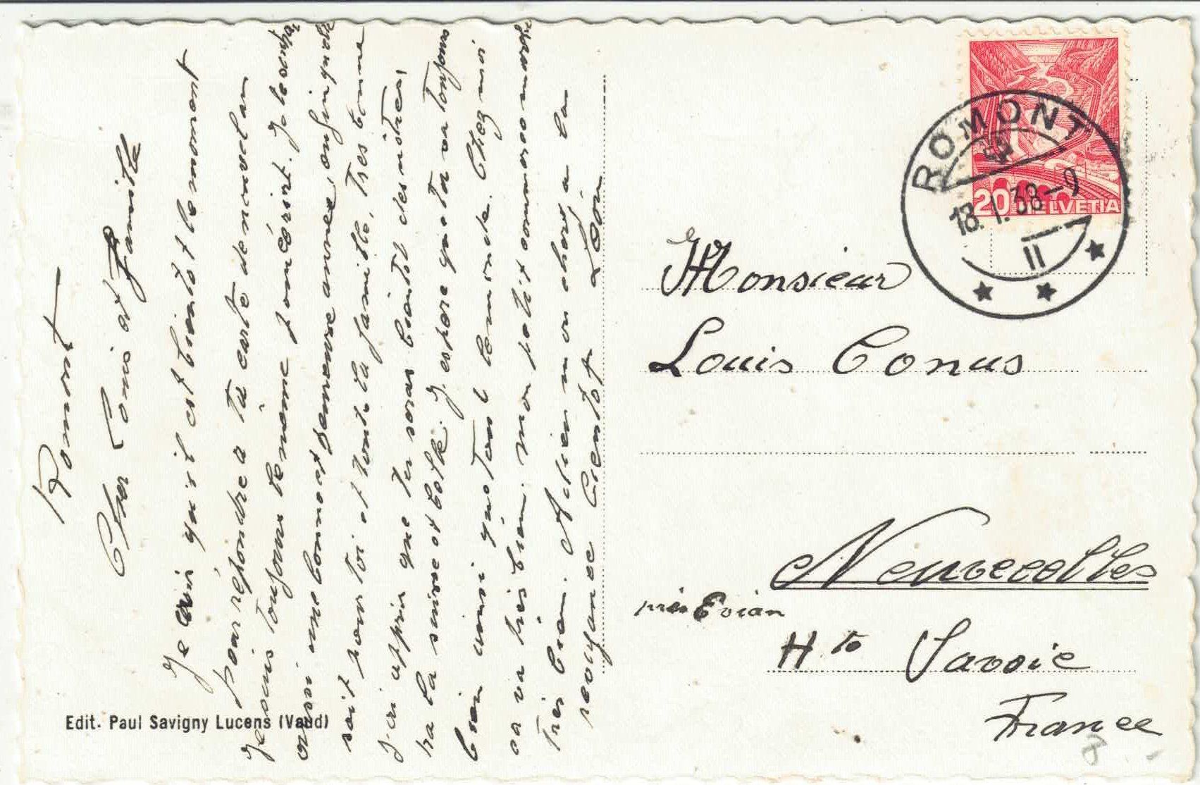Cartoline postali: Romont - Grand'rue – Usato da Ettingen venduto da Kartenplanet 1