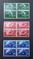 1949 UPU Viererblock Satz mit Sonderstempel