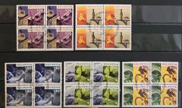 Schweiz 2000 Pro Patria / Landschaft 5x Viererblock CTO
