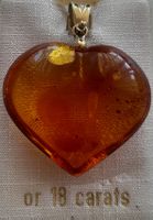 Pendentif en Or 18cts/750,et Ambre véritable. 