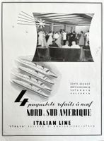 Kreuzfahrtschiff Italian Line - Alte Werbung / réclame 1949