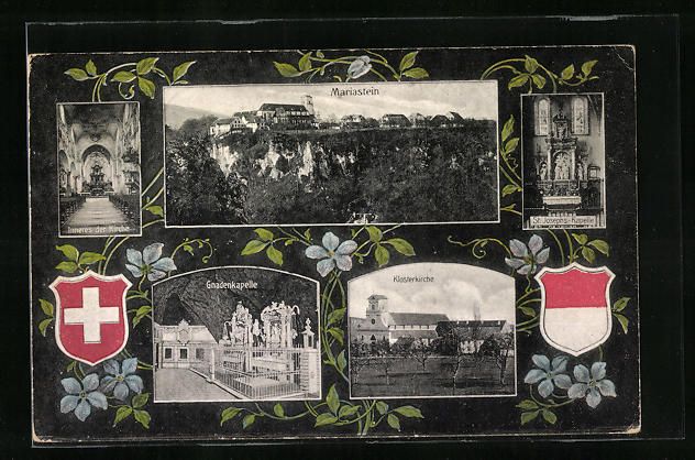 Cartoline postali: Mariastein, Gnadenkapelle, Klosterkirche – Usato da Berlin venduto da bartko-reher