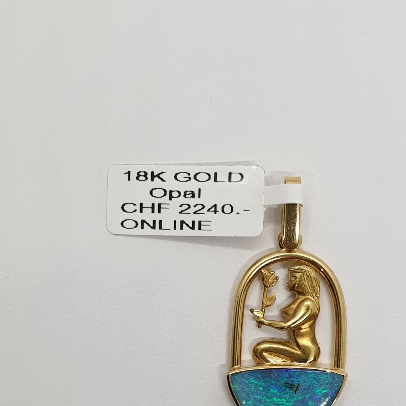 Anhänger: Echt 18K Gold - Opal, Jungfrau Anhänger – Gebraucht aus Luzern von Luzern-Goldhaus 3