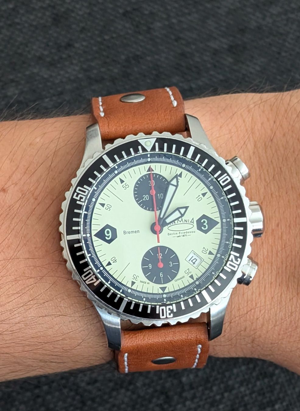 Uhren: Askania Berlin - Chronograph – Gebraucht aus Mettmenstetten von monotoner