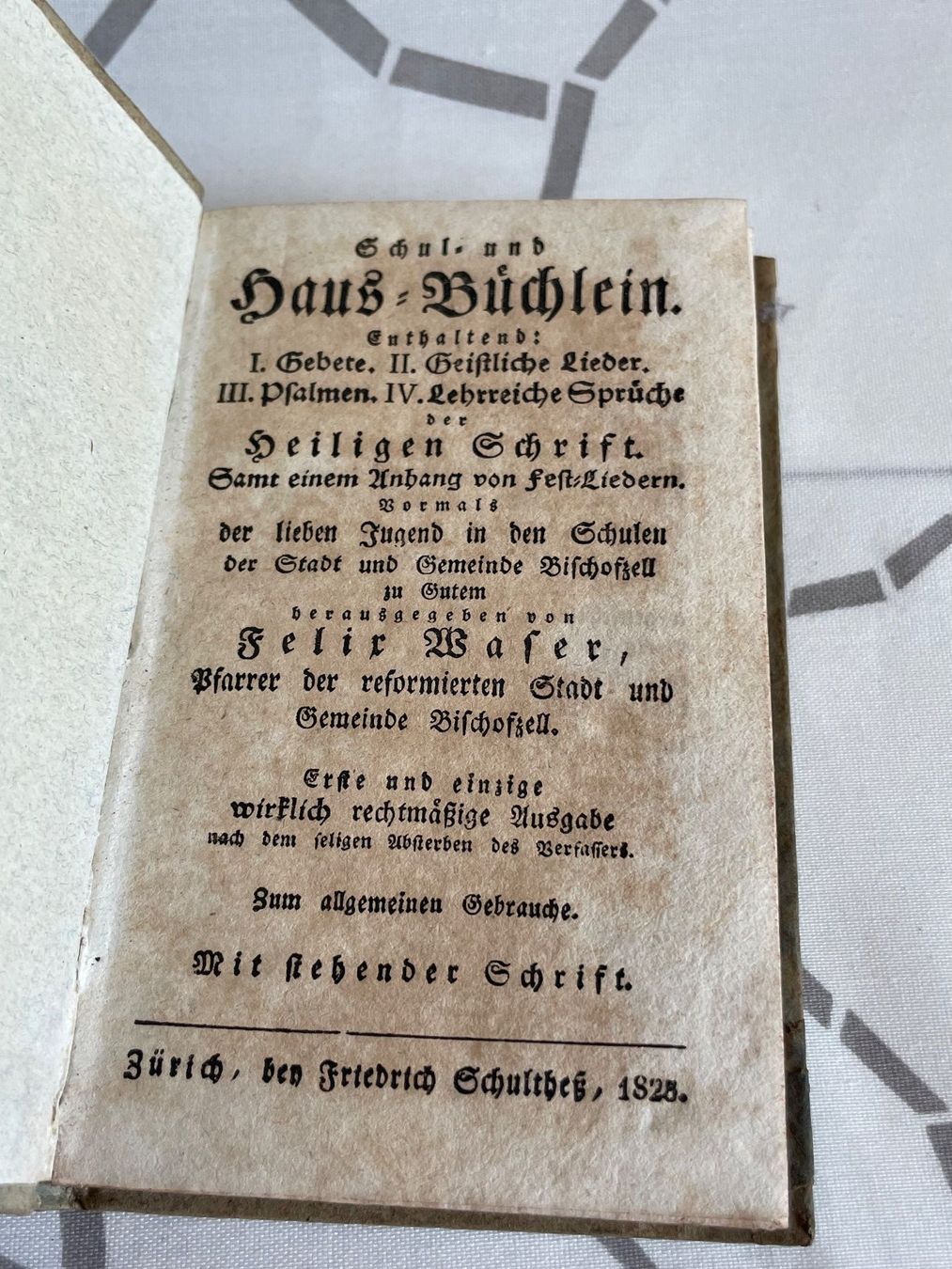 Bücher: Schul- und Hausbüchlein 1825 – Gebraucht aus Rafz von stg101