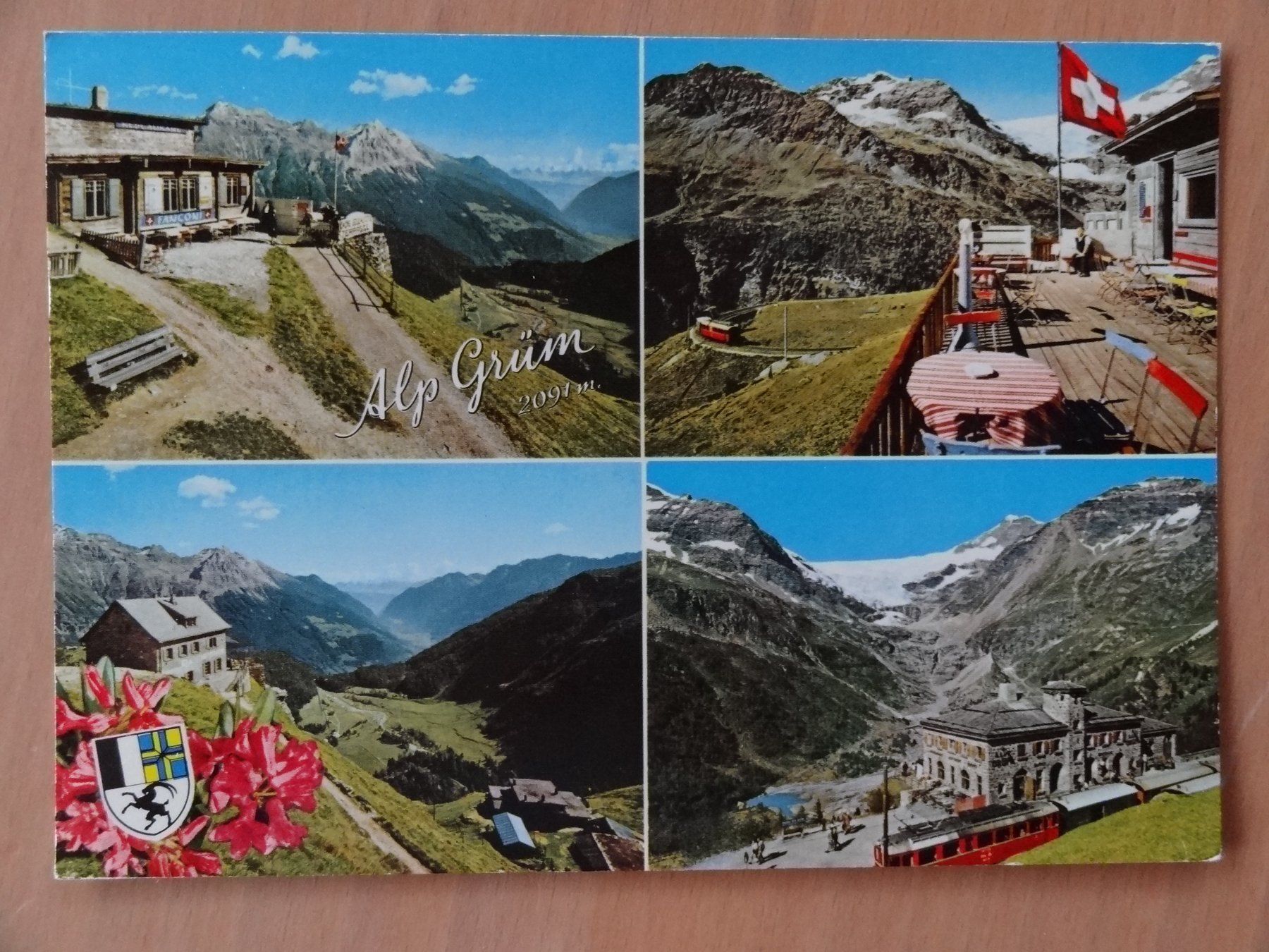 Cartoline postali: Alp Grüm - 4 bild - 1976 – Usato da St Léonard venduto da Riglin