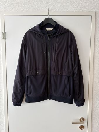 Zegna Jacke mit Kapuze dunkelblau in gutem Zustand