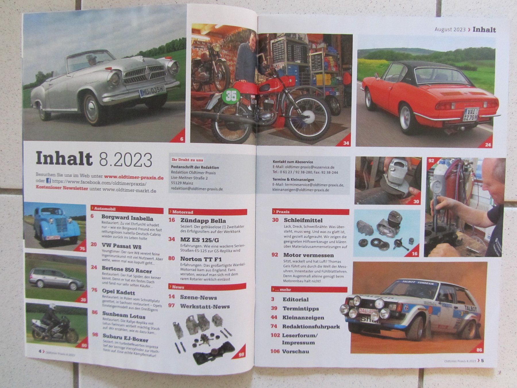 Zeitschriften & Magazine: Oldtimer Praxis, das Schrauber-Magazin, August 2023 – Gebraucht aus Weiningen ZH von dietsch57 1