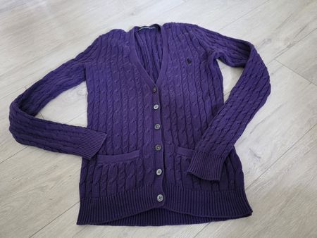 Cardigan Ralph Lauren Sport lila Grösse S gestrickt