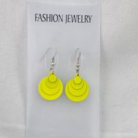 Ohrringe Mode Schmuck gelb neu aus Metall (576)