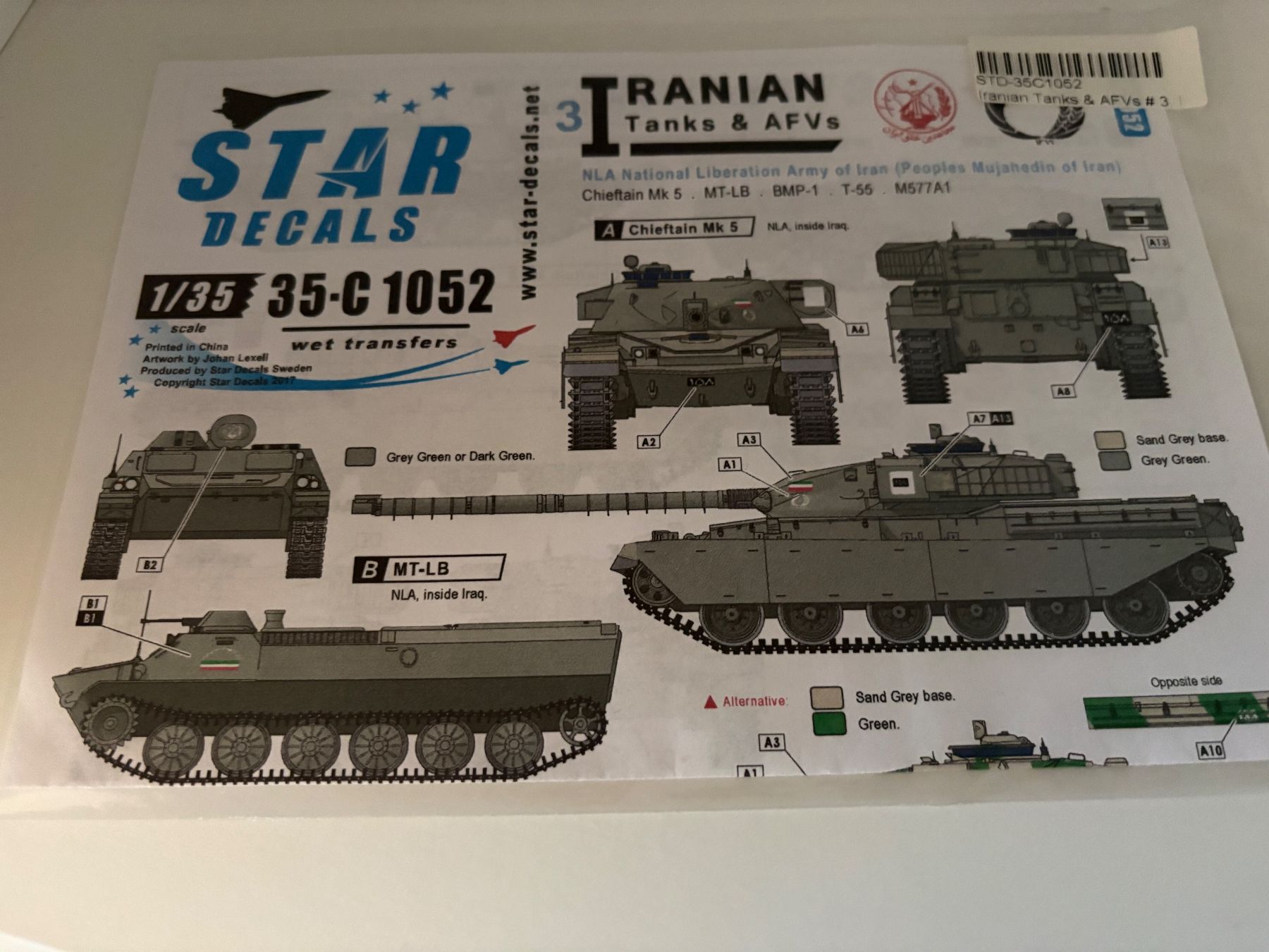 Modellbausätze & Standmodelle: 1/35 IRANIAN TANKS & AFVS DECALS – Gebraucht aus MÜHLEDORF/SO von tru_wsv8
