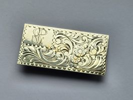 Elegante Vintage Brosche mit Monogramm - 800 Silber