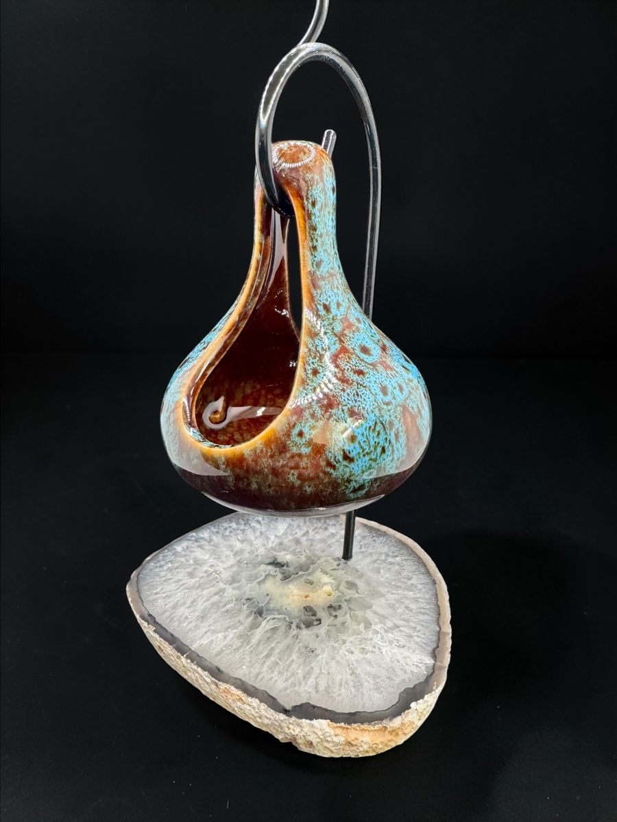 Minerali & Pietre curative: Duftlampe auf Achatplatte Nr. 5 – Nuovo e nell'imballaggio originale da Amden venduto da Energiearbeit.Laib 2