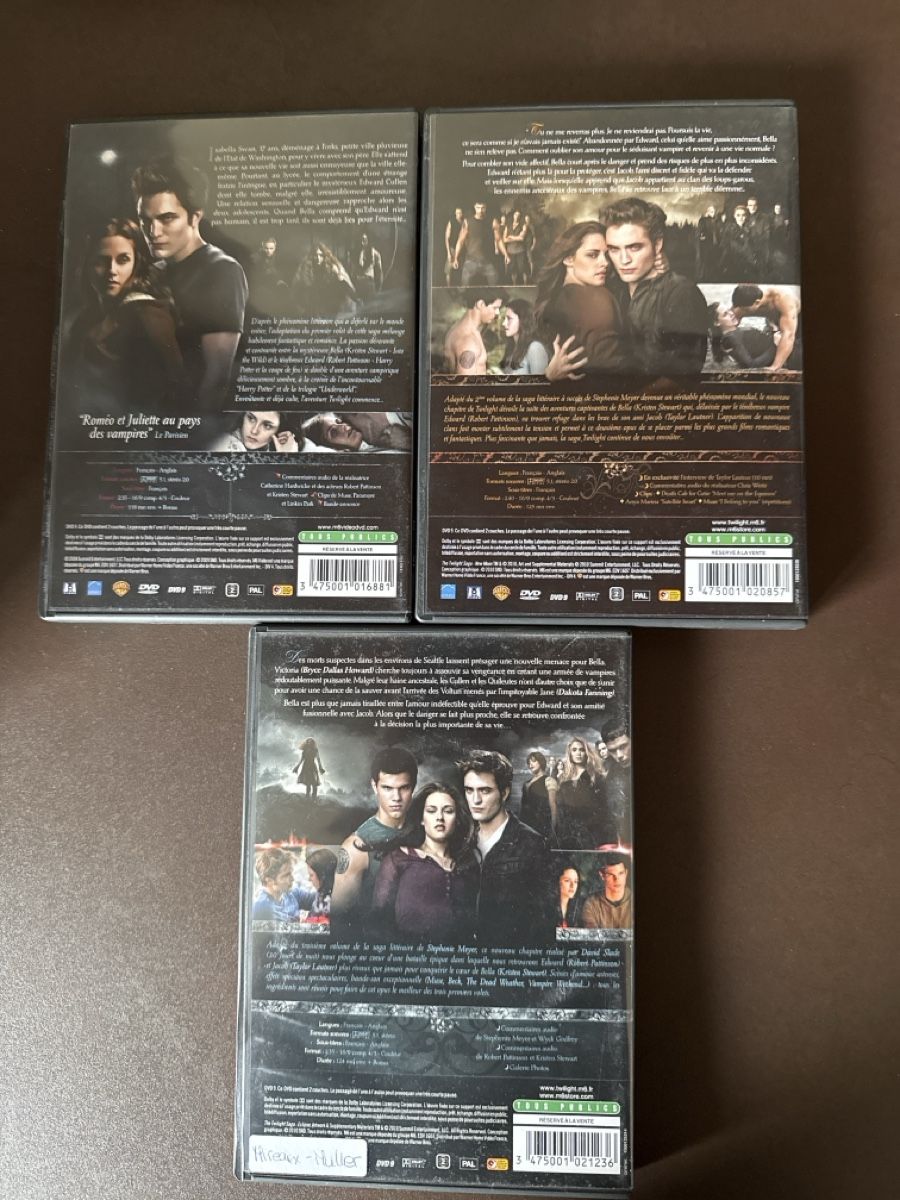 Tutti i DVDs: Twilight Saga -  DVD - Épisode 1 à 3 – Usato da Aigle venduto da pat_z2c2 1